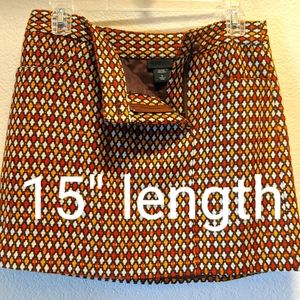 Wool blend mini skirt
